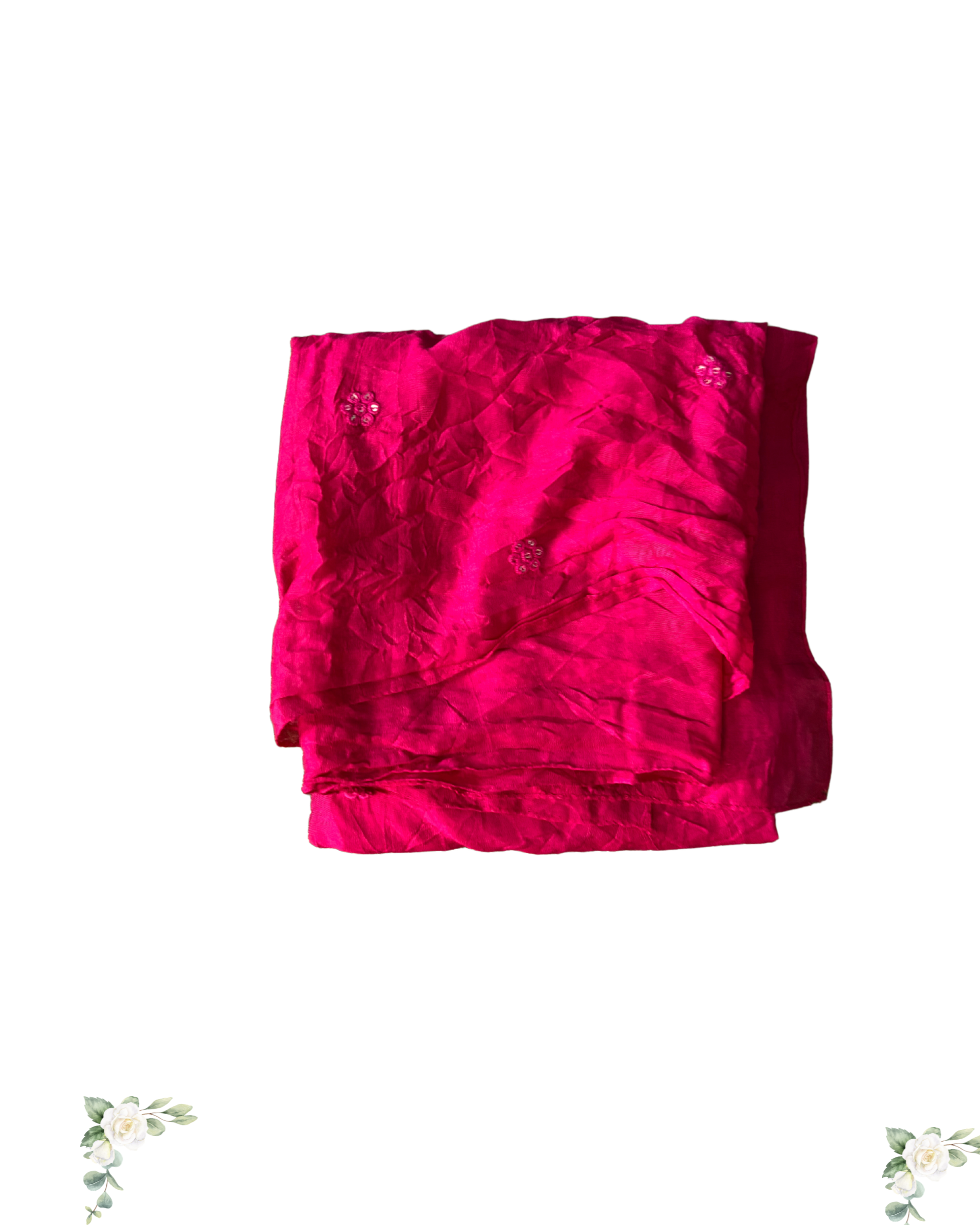 Wine Red Hand Work Mul Chanderi Cotton Anarkali