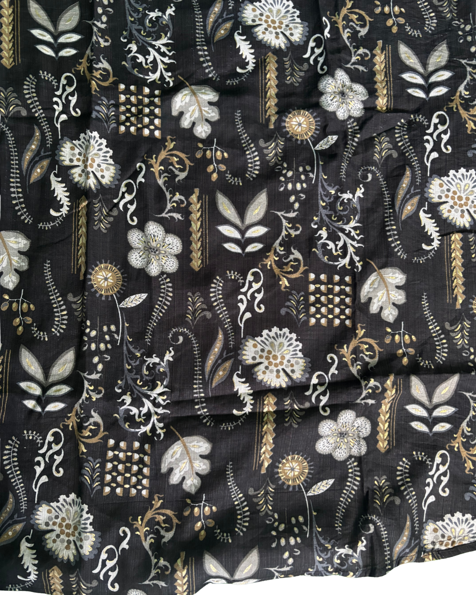 Black Floral Print Sleeveless Maxi Dress