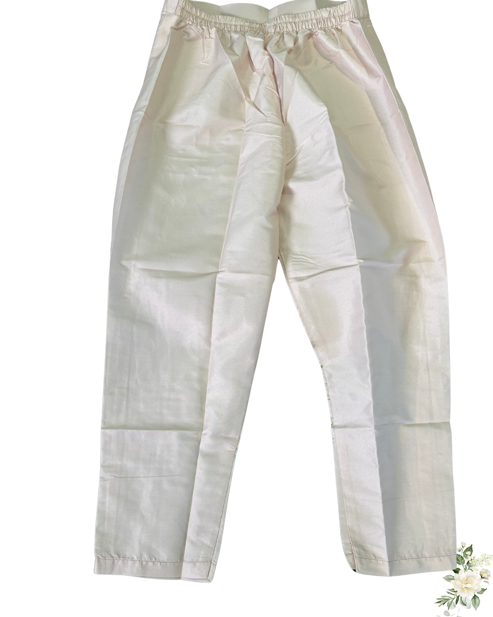 Malasiya Satin Hand work Kurti Pant & Duppatta Set